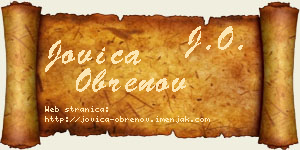Jovica Obrenov vizit kartica